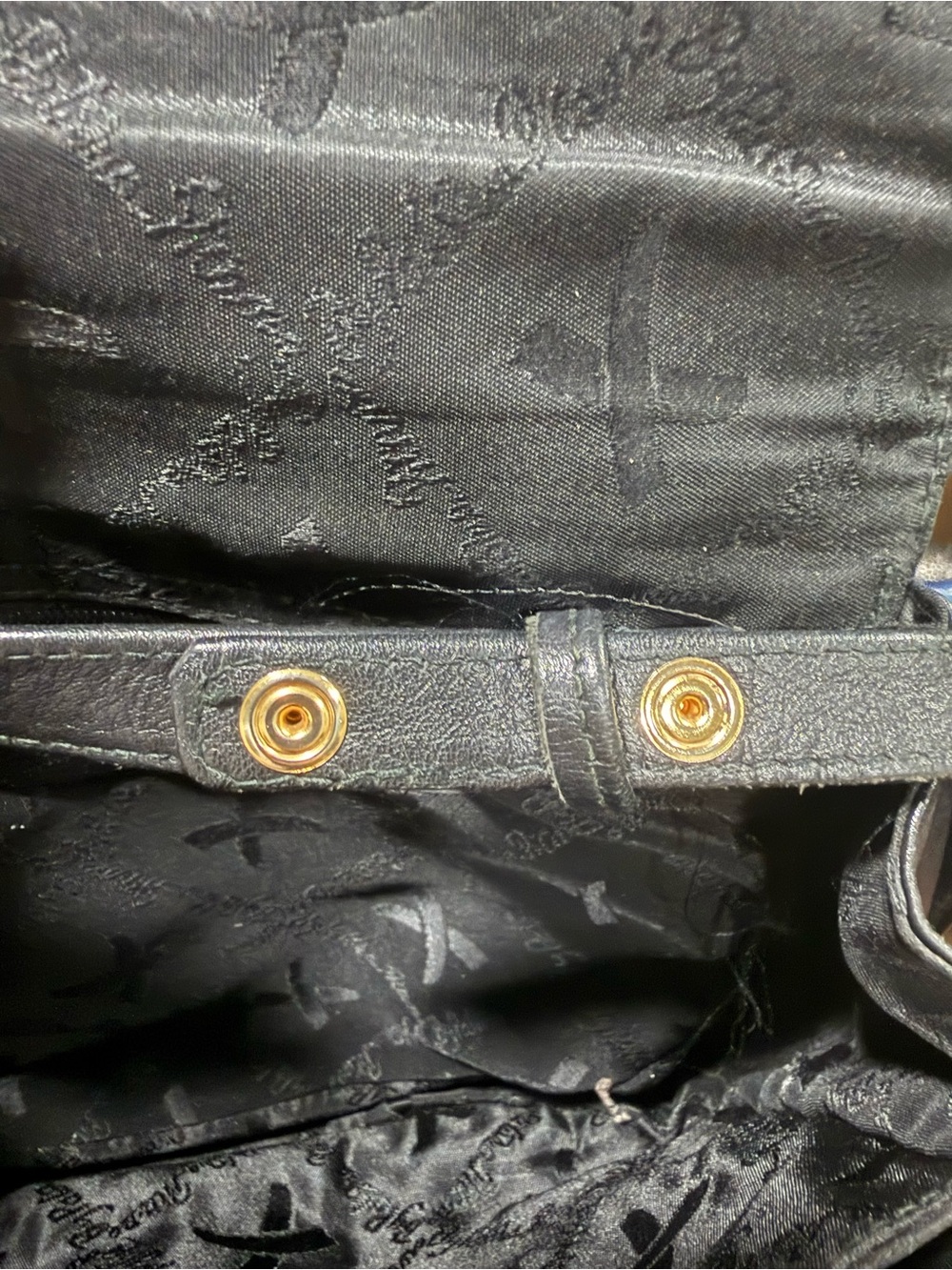 Vintage Paloma Picasso Black Leather Crossbody Messenger Bag Triple X Logo - Picture 10 of 11